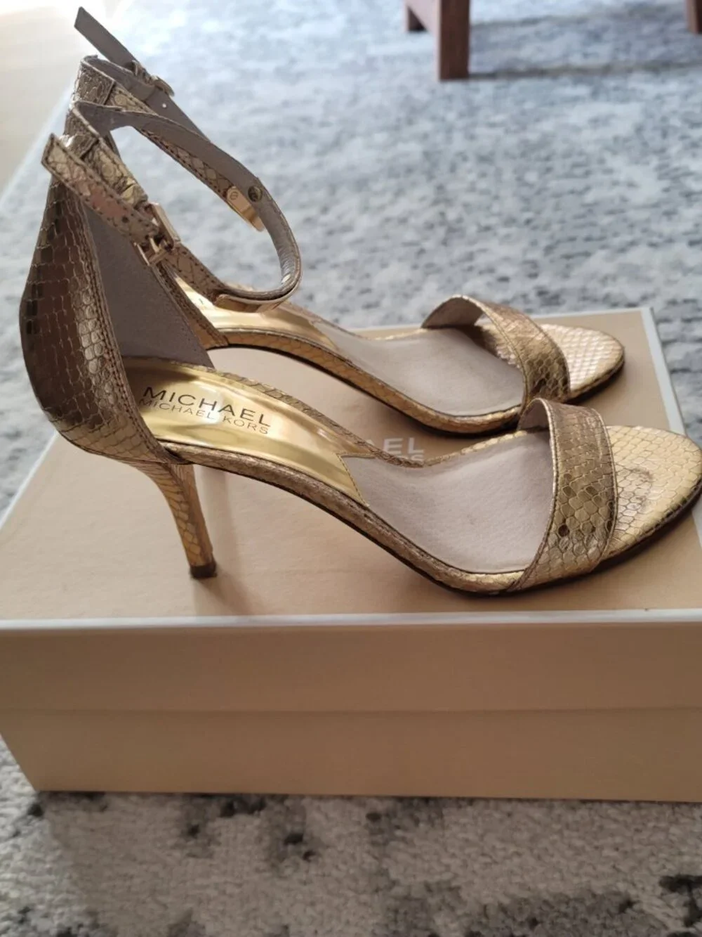 Michael Kors Kristen Mid Metallic Leather Shoes (Size 7.5M)